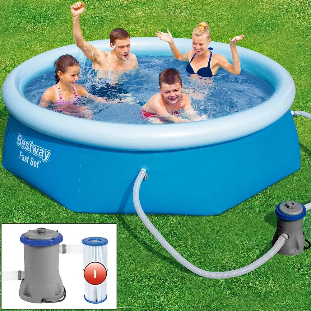 Schwimmbecken mit Pumpe und Filter - Ø244cm - 1249 L/h Pumpenleistung - 1