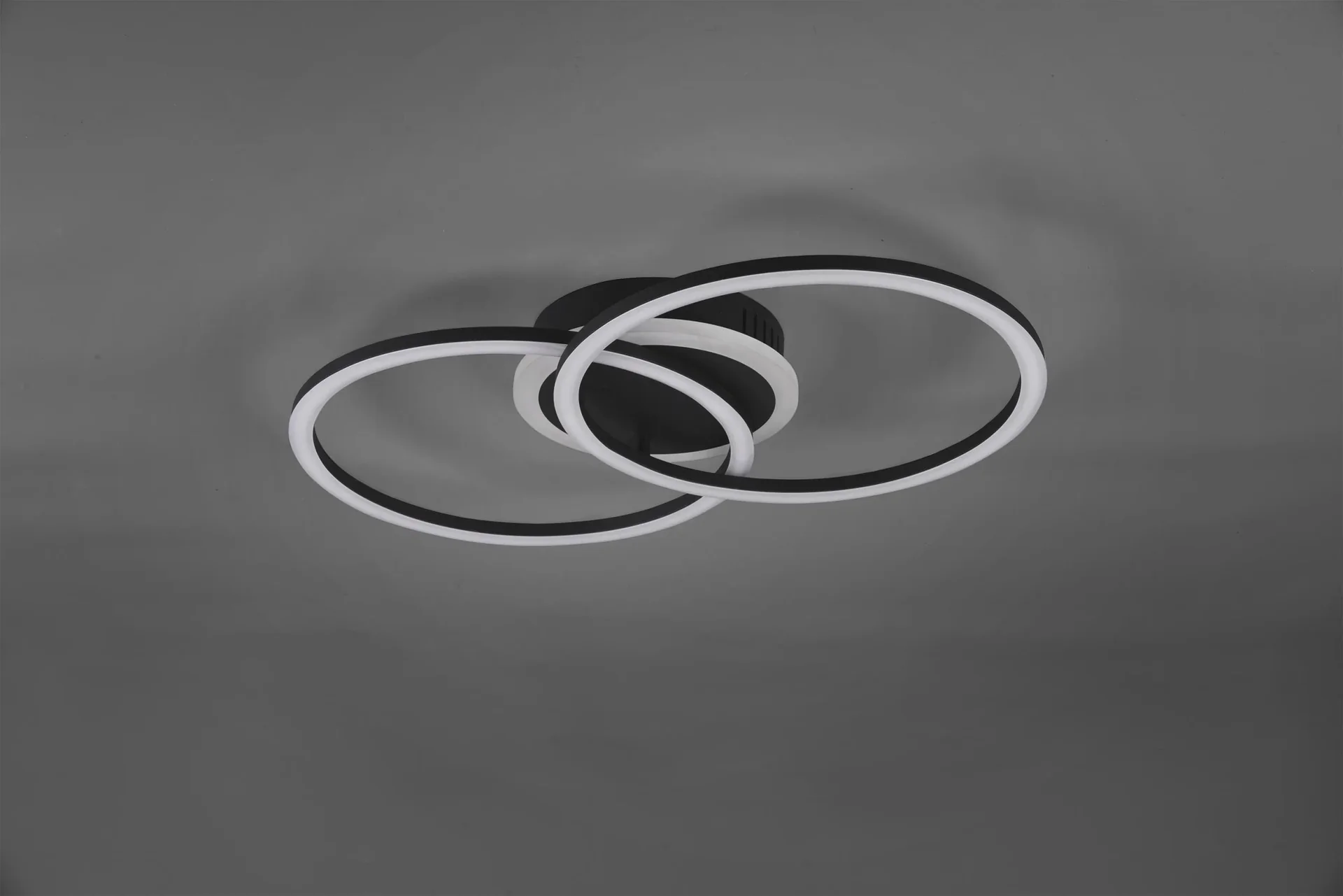 LED-Deckenleuchte VENIDA, 25 W, 3000K, 2600 lm, Switch-Dimmer, schwarz matt, Acryl weiß - 0