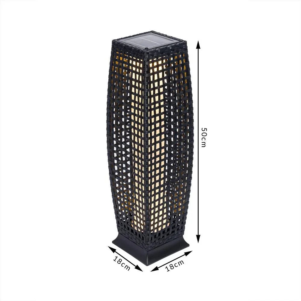 Solar-Gartenleuchte Polyrotan 25 LED 50cm - 2