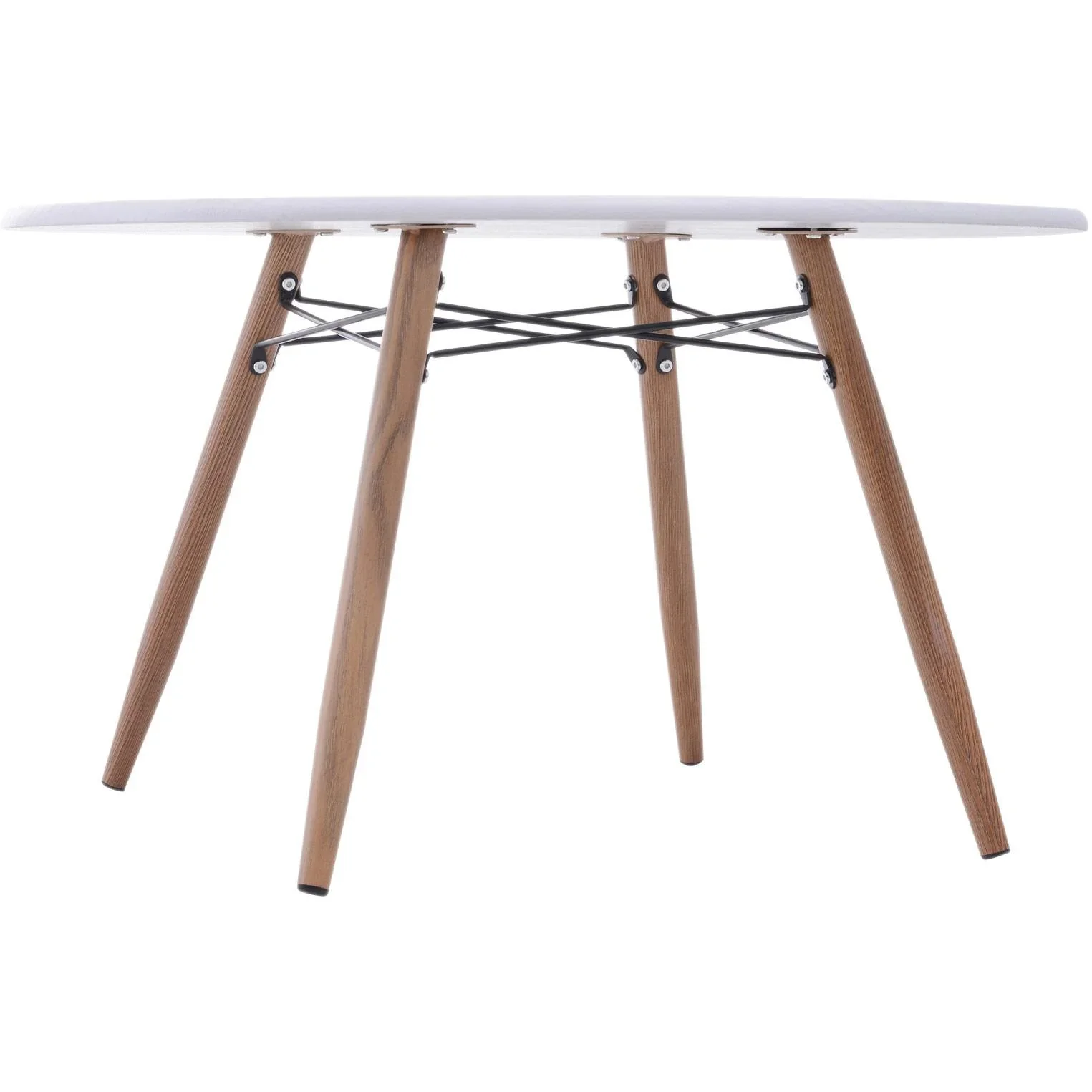 Couchtisch Beistelltisch Kaffeetisch Teetisch Nachttisch rund Holz + Metall Ø80 x H45 cm - 6