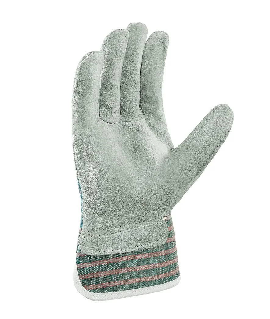 Rindkernspaltleder-Handschuh Taunus grün/ rot Gr. 11 - 0