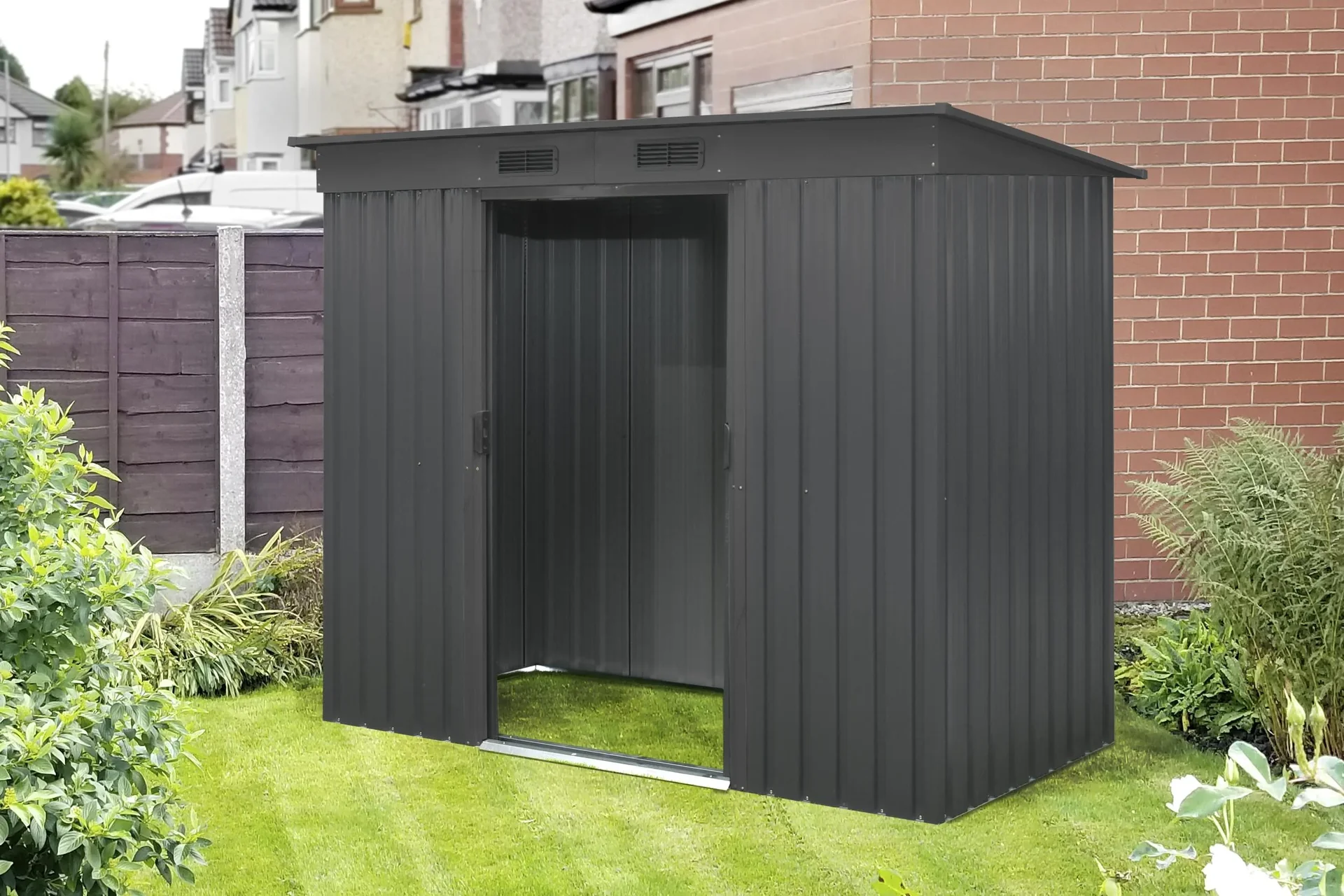 Gerätehaus LEIPZIG II 84, Anthrazit matt - 5