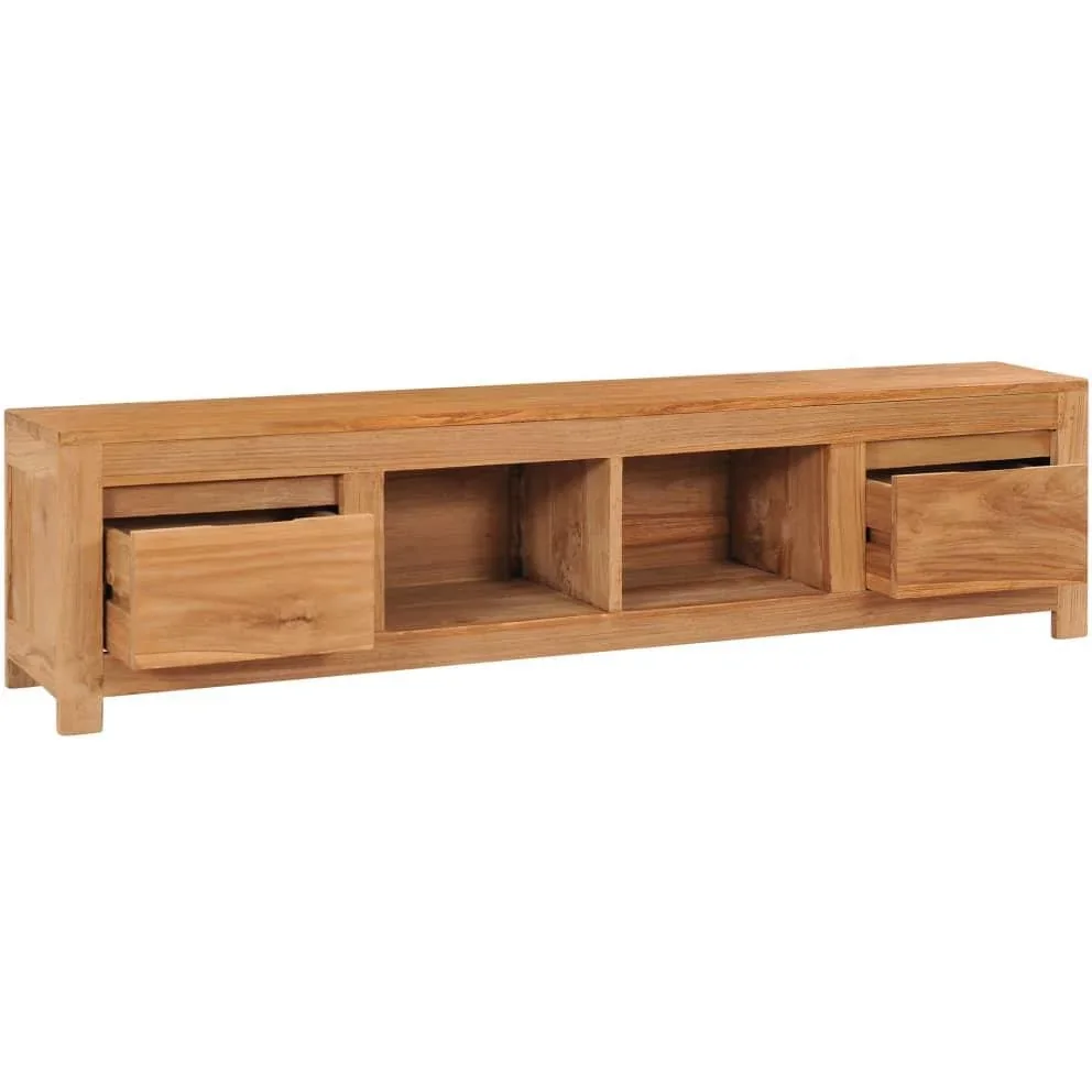 TV-Schrank 135x30x35 cm massiv Teak - 1