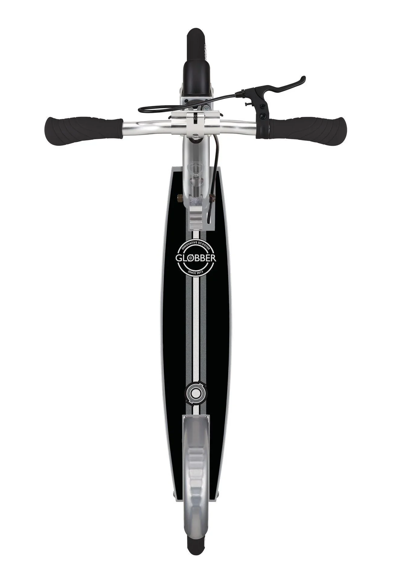 NL 205 Deluxe Tretroller, 205 mm, ABEC 7, Handbremse, höhenverstellbar, Frontfederung, Klappmechanismus, silber - 6