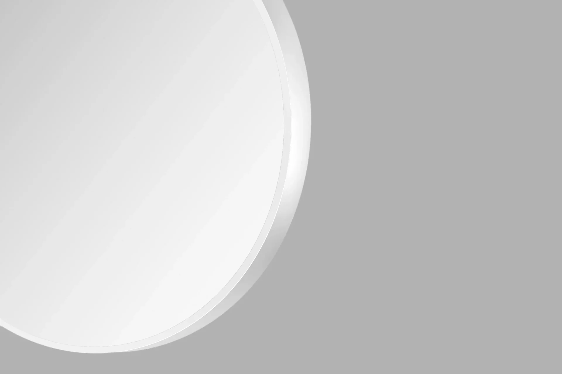 Dekorativer runder Wandspiegel in weiß matt Ø 50 cm - hochwertiger robuster Aluminiumrahmen - 1