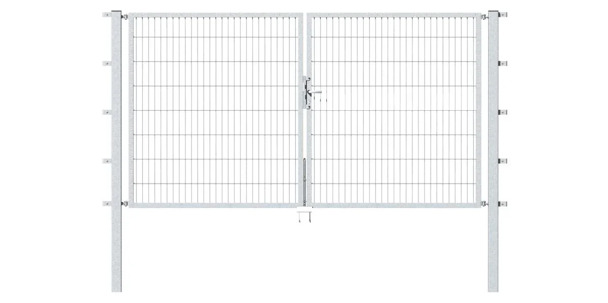 Doppeltor Flexo mit Zubehör, feuerverzinkt, Breite 250 cm, Höhe 80 cm, PF: 60x60cm - 0