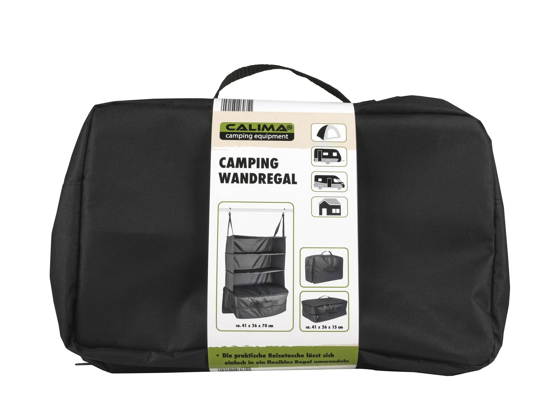 Hängeregal Reisetasche, 3 Fächer, 41 x 26 x 70 cm - 0