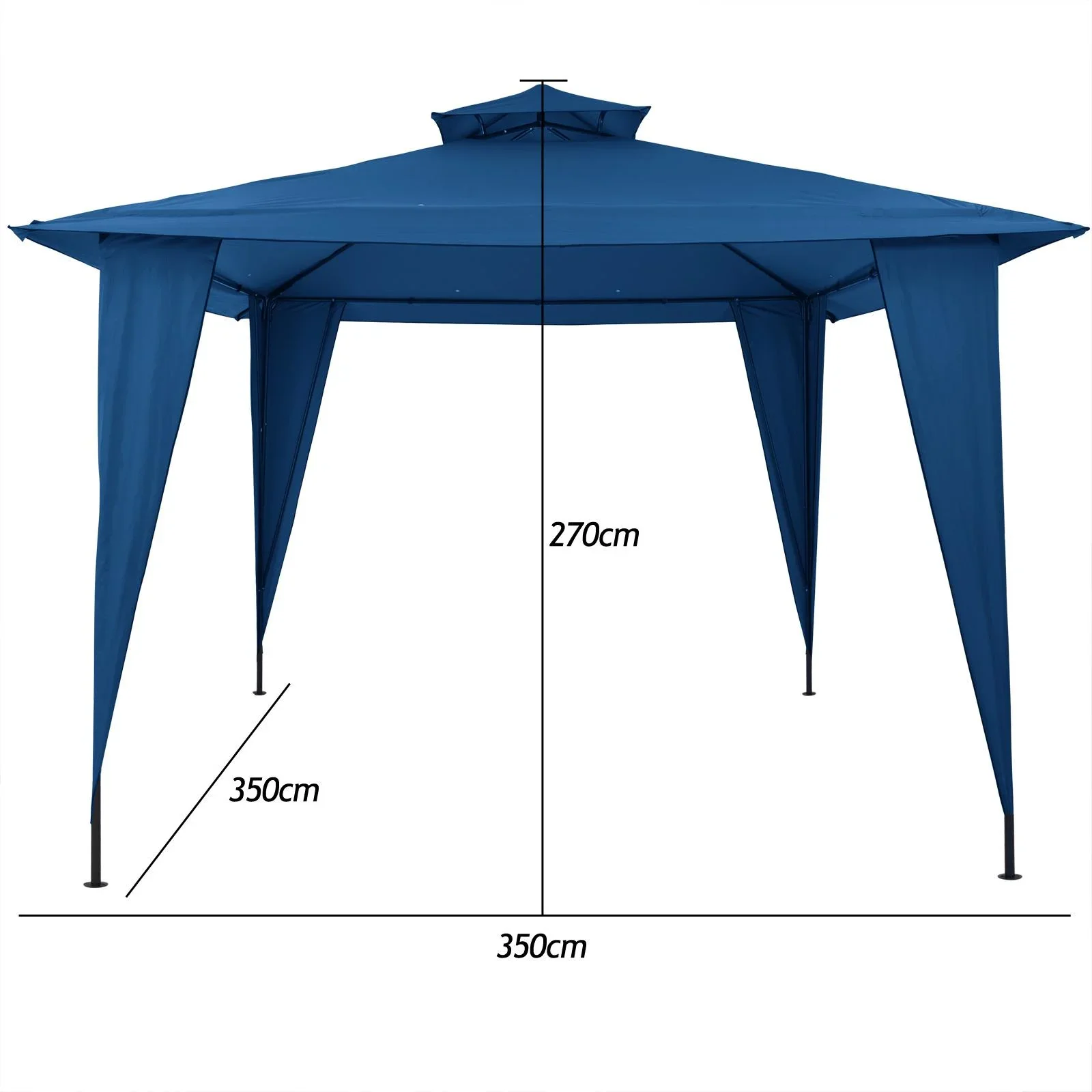 Pavillon Sairee blau 3,5 x 3,5m - 3