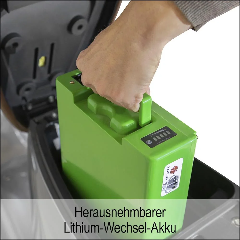 Retro E-Roller "Sizilia" 45 km/h mint - 0