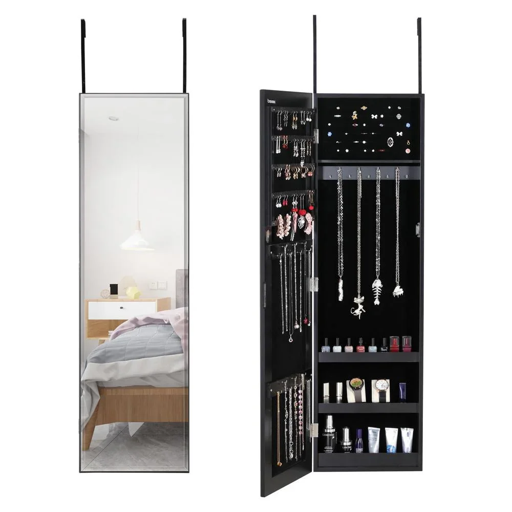 Schmuckschrank schwarz 31,5x9x110cm hängend - 6