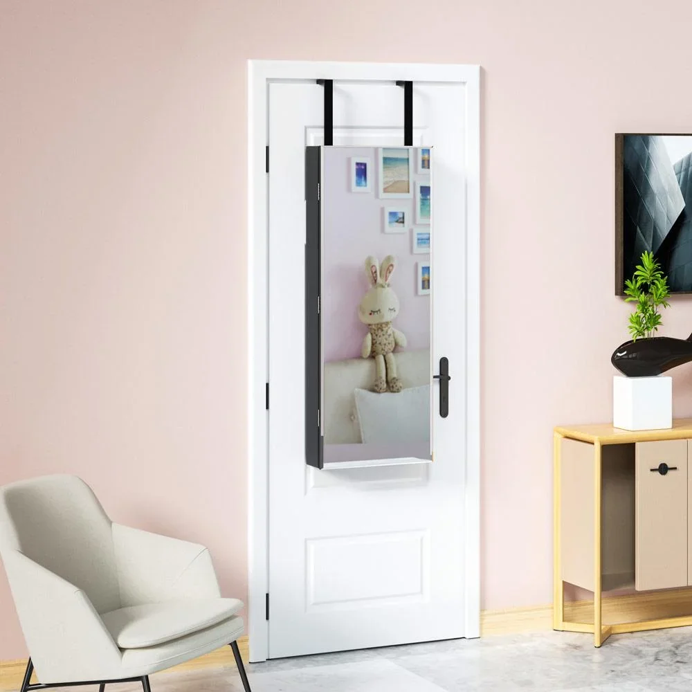 Schmuckschrank schwarz 31,5x9x110cm hängend - 7