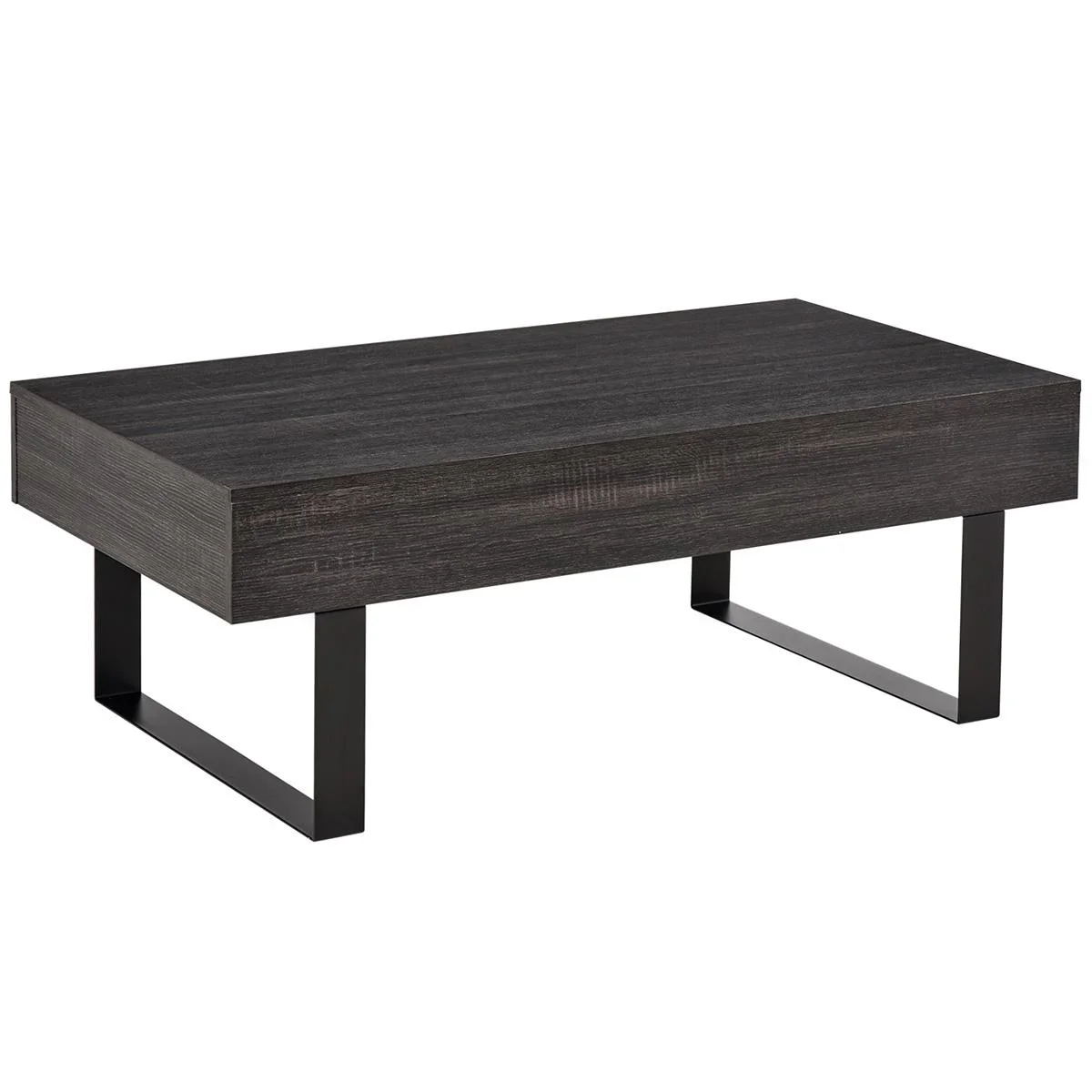 Couchtisch Beistelltisch Sofatisch Fernsehtisch Kaffeetisch Wohnzimmertisch mit Schublade Regale stabiles Stahlgestell e - 1