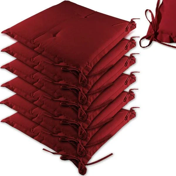 Sitzkissen - 6er Set - Boston Rot - 43x39x5cm - 0