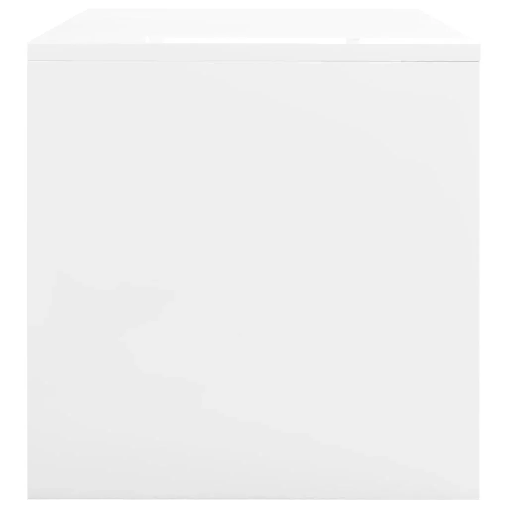 Couchtisch 100x40x40 cm Hochglanz weiß Spanplatte - 4
