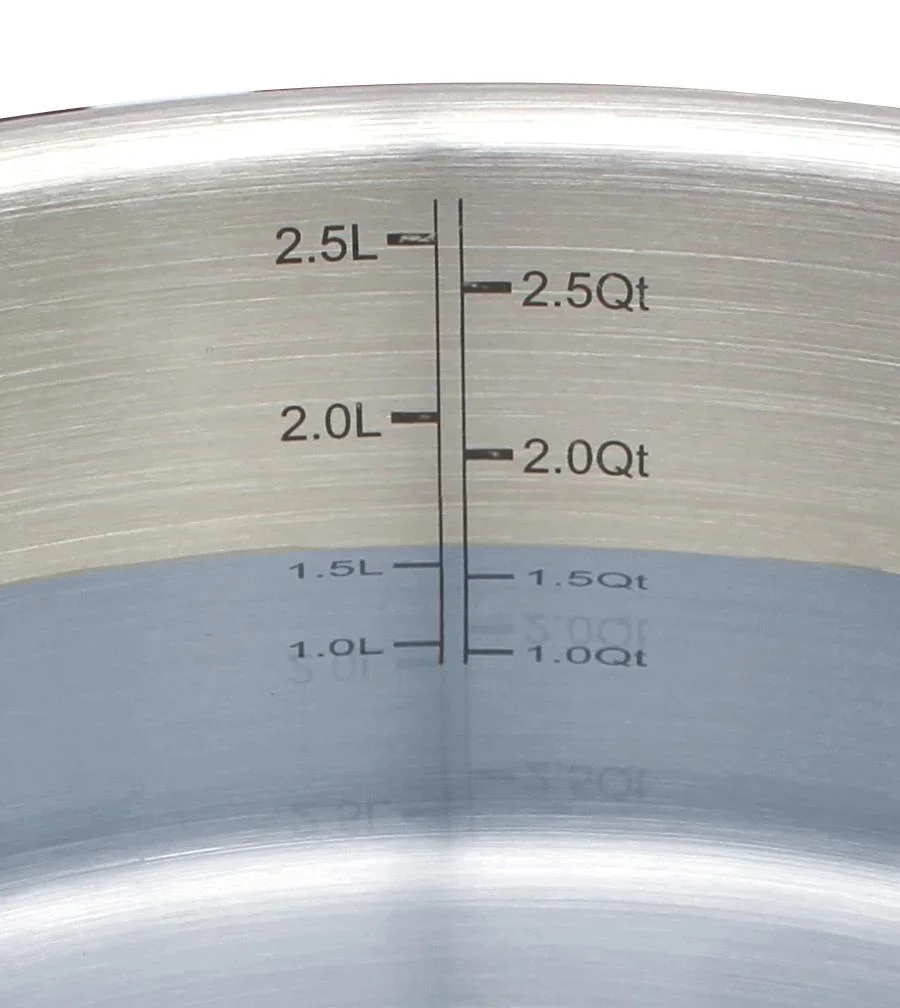 Topfset "Universal" 6-teilig, Edelstahl, Induktionsboden, Liter-Messskala innen - 1