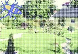 Fliegengitter für Dachfenster, weiß = effektiver Sichtschutz - 1