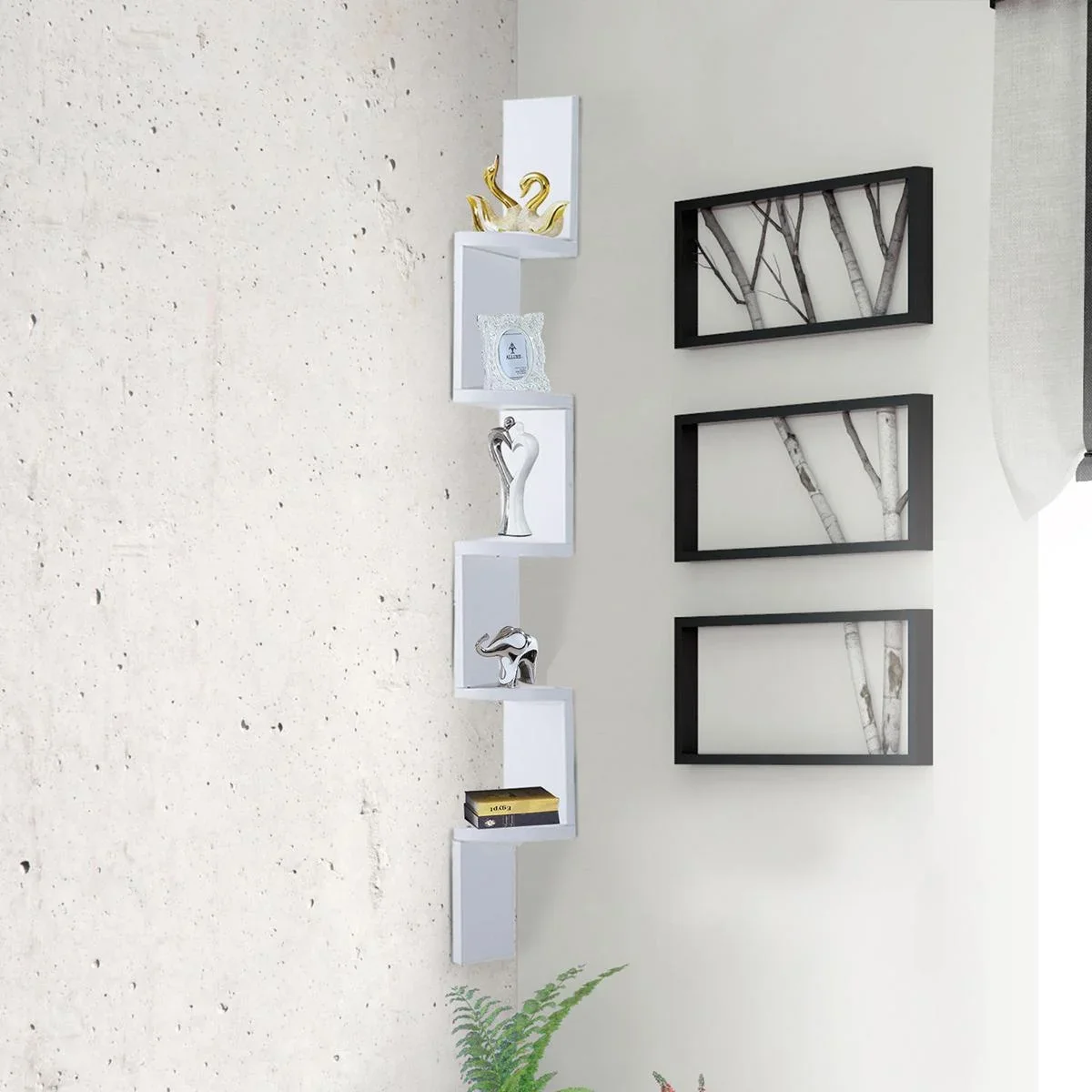 Eckregal mit 5 Ablagefächer - 3