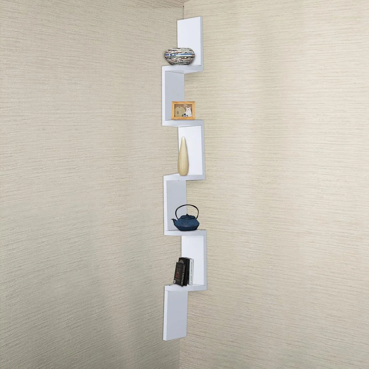 Eckregal mit 5 Ablagefächer - 4