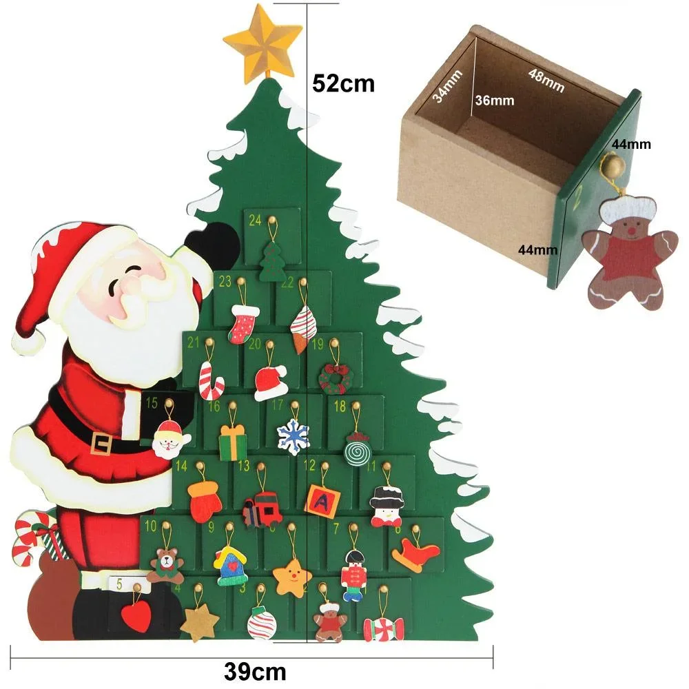 Advend Kalender Weihnachtsmann mit selbstbefüllenden Boxen - 0