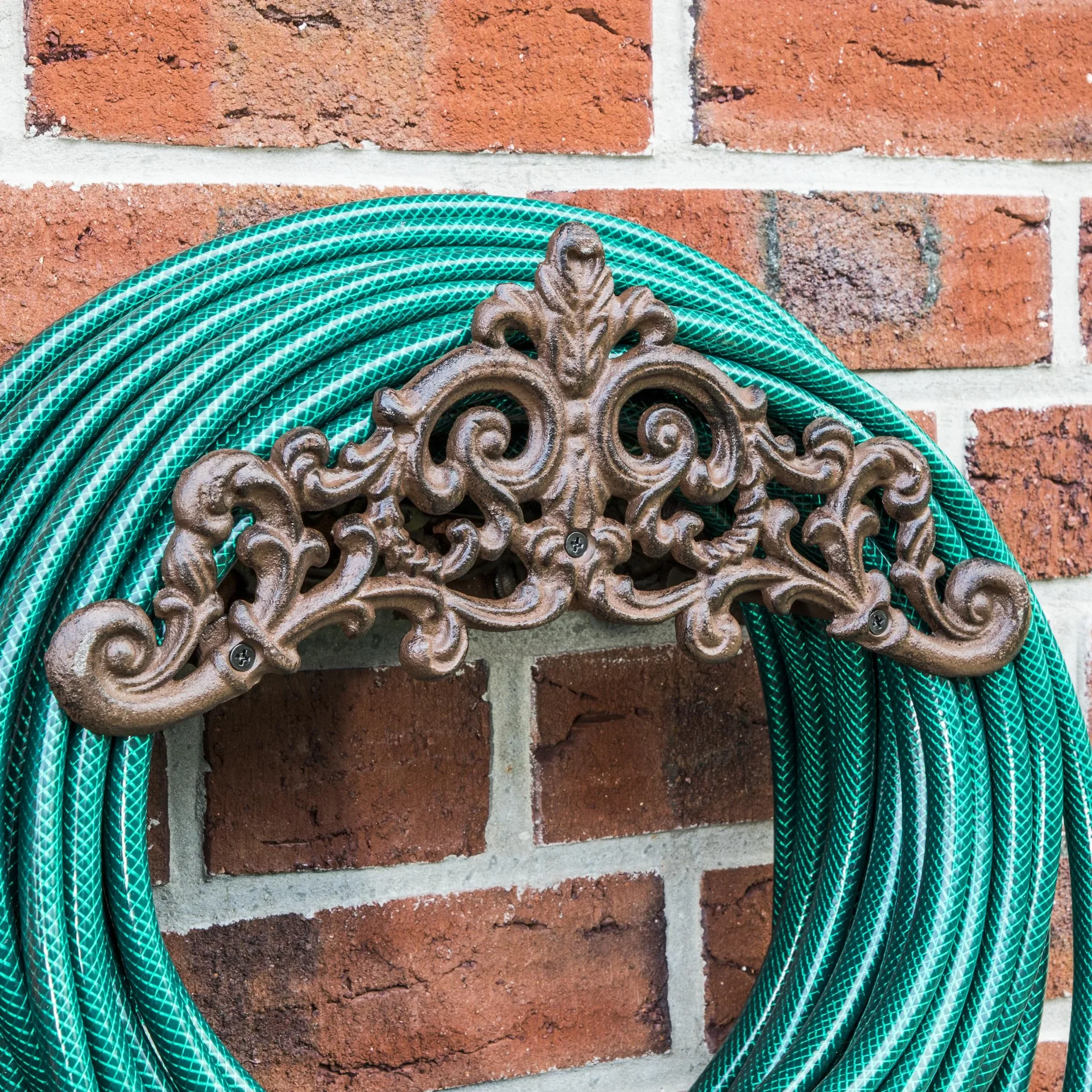 Gartenschlauchhalter, Gusseisen, Antike Optik - 0