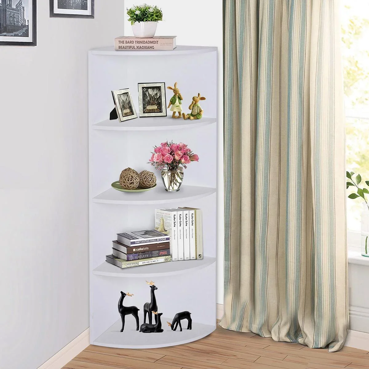 Eckregal mit 4 Fächer - 4