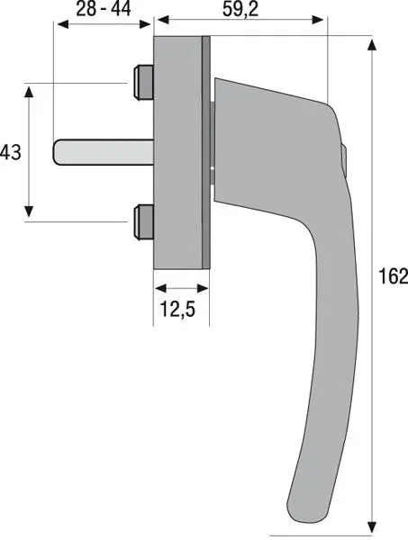 Fenstergriff FG200, abschließbar - 0