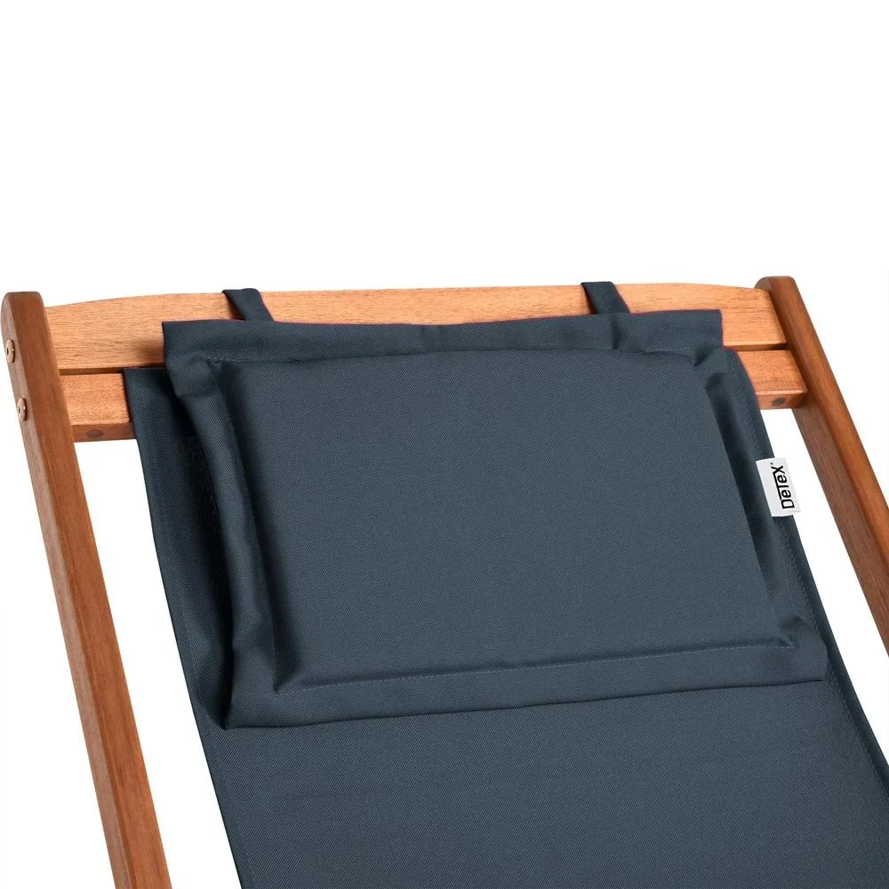 Deckchair Anthrazit Akazienholz - 1