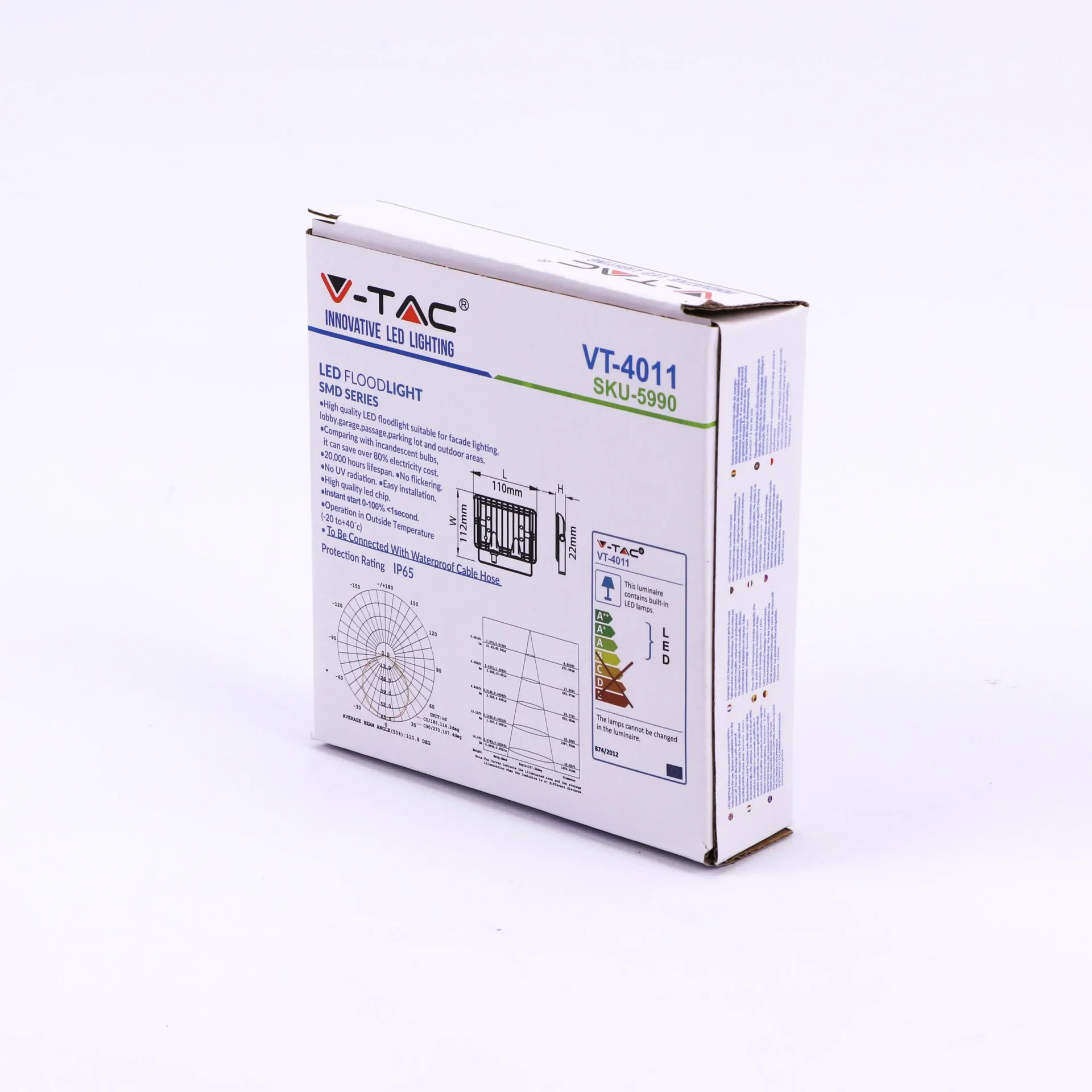 VT-4011 10W Strahler mit grünem Licht - IP65 - Atmosphärische Beleuchtung - 1