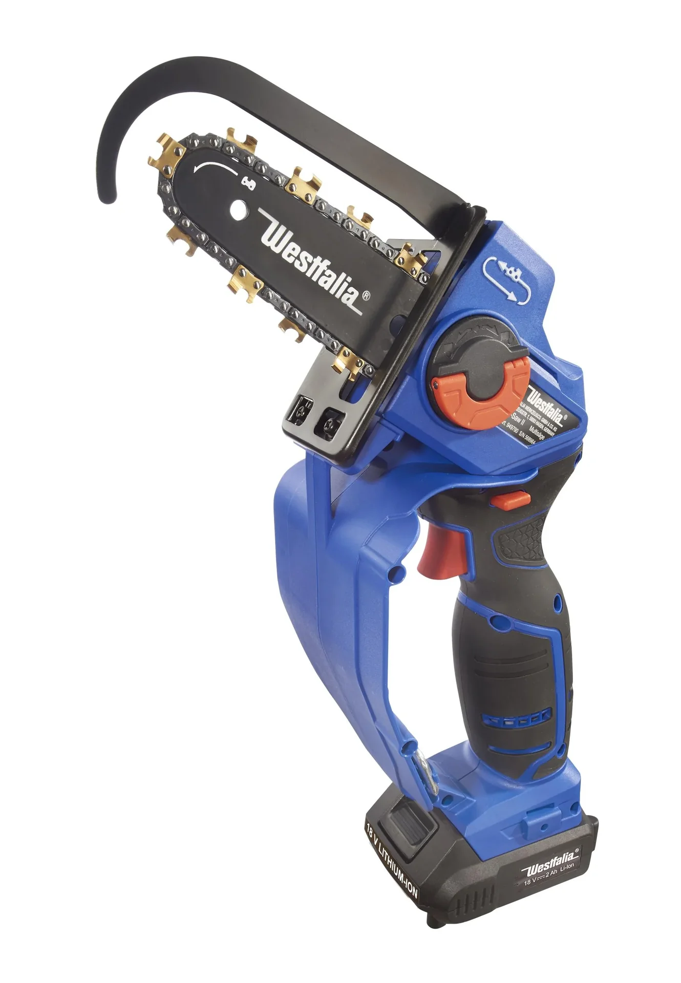 Akku-Einhand-Powersäge "X-SAW II" + EverSharp + Akku 4,0 Ah + Schnellladegerät + Titankette - 5