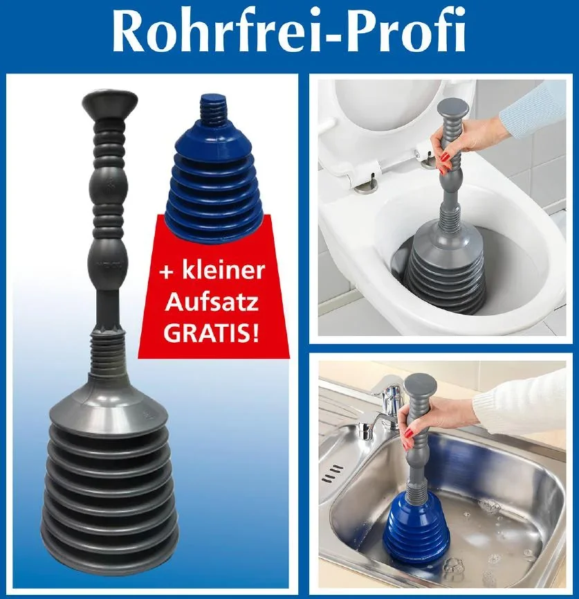 Rohrfrei-Profi, Rohrfrei-Pumpe, 3-teilig - 2