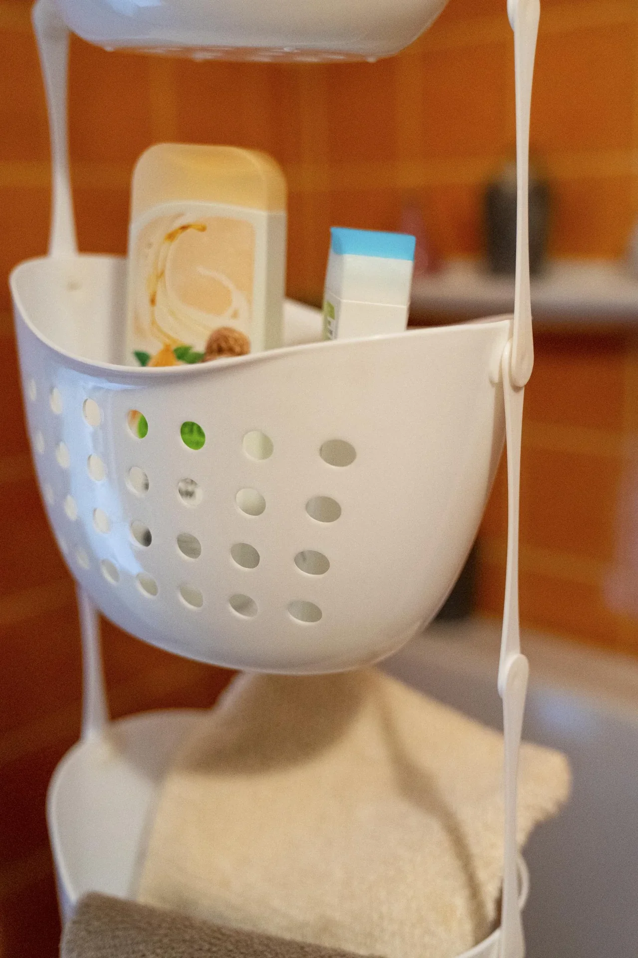 Dusch-Hänger, Dusch-Organizer, mit 3 Körben, Weiß - 1