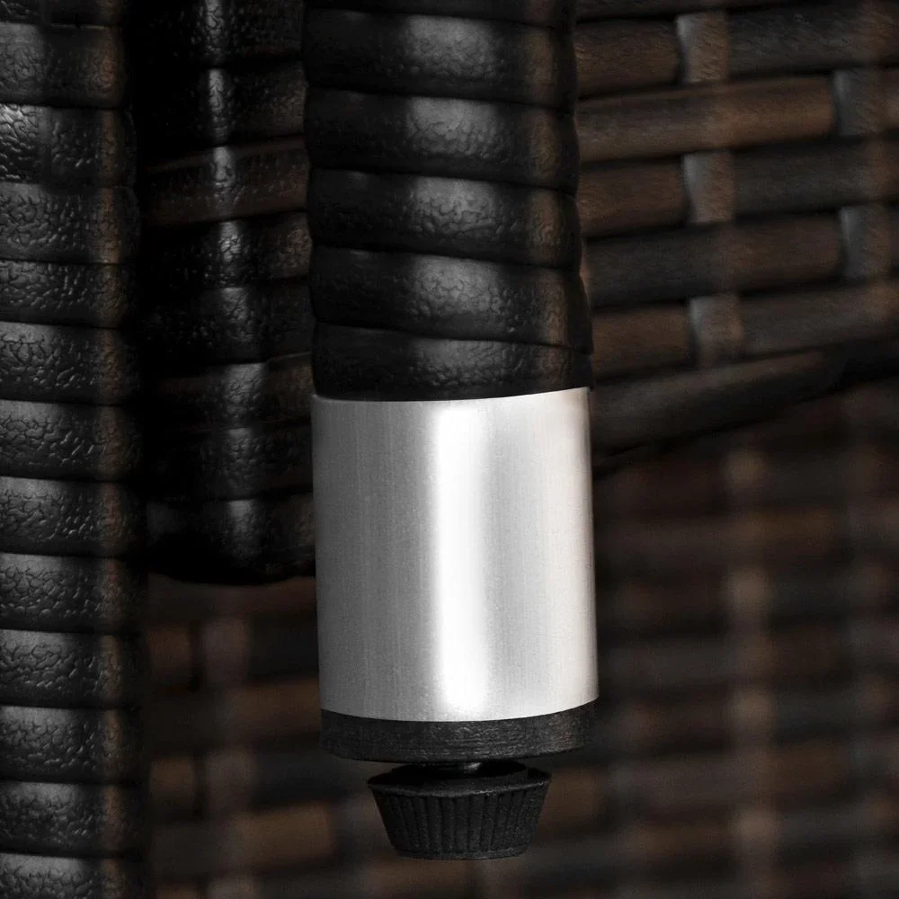 Gartengarnitur 13-teilige stapelbare Polyrattan-Stuhlgarnitur Bali braun - 0