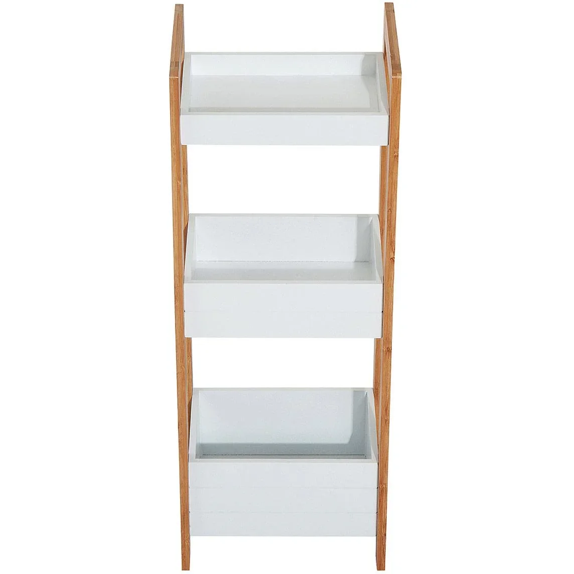 Badregal Standregal Holzregal 3 Staufächer Weiß - 0