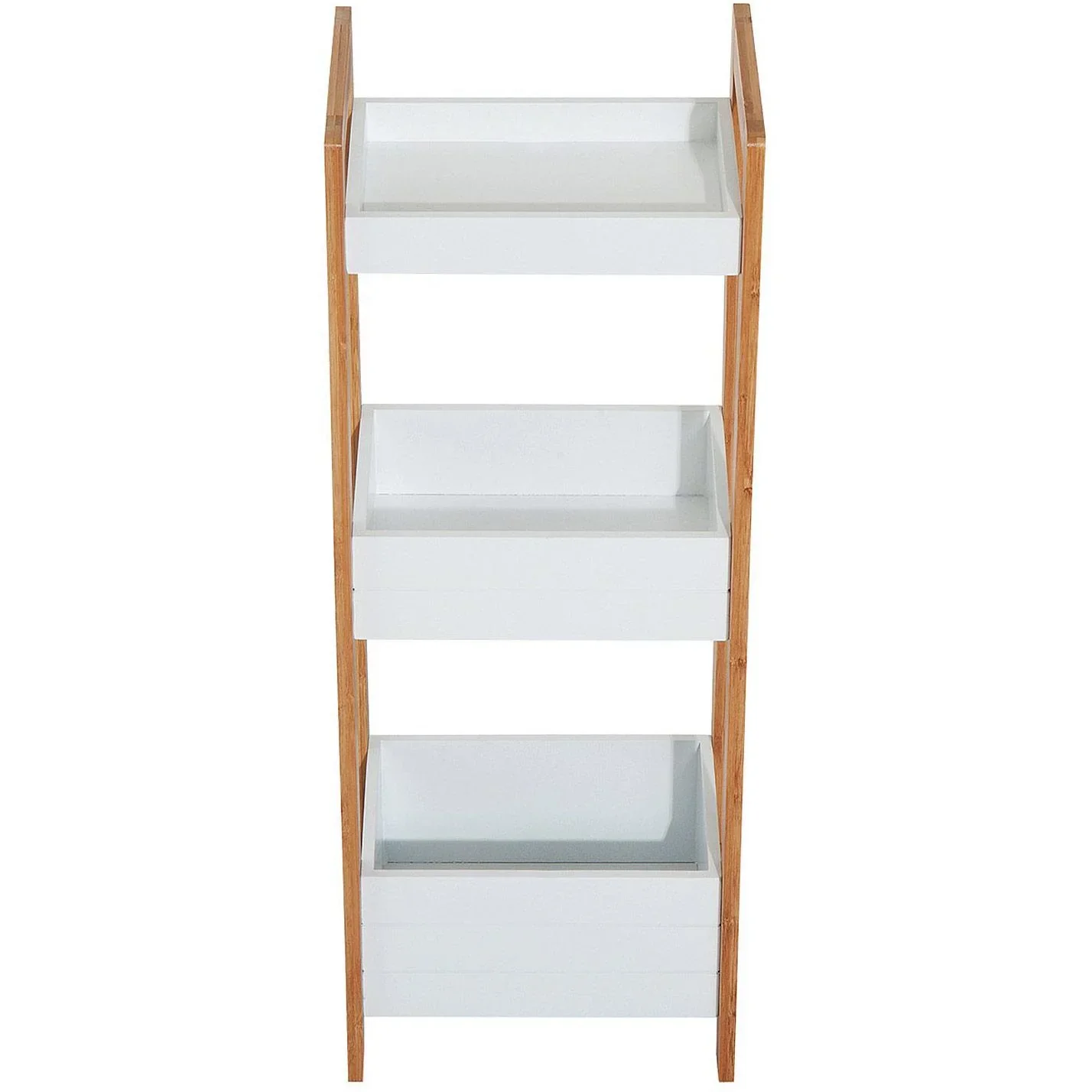 Badregal Standregal Holzregal 3 Staufächer Weiß - 4