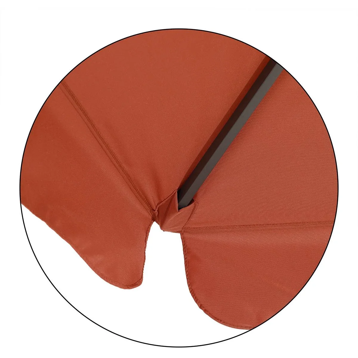 Aluminium XXL Sonnenschirm - terracotta - Ø330cm - UV-Schutz 50+ - 4