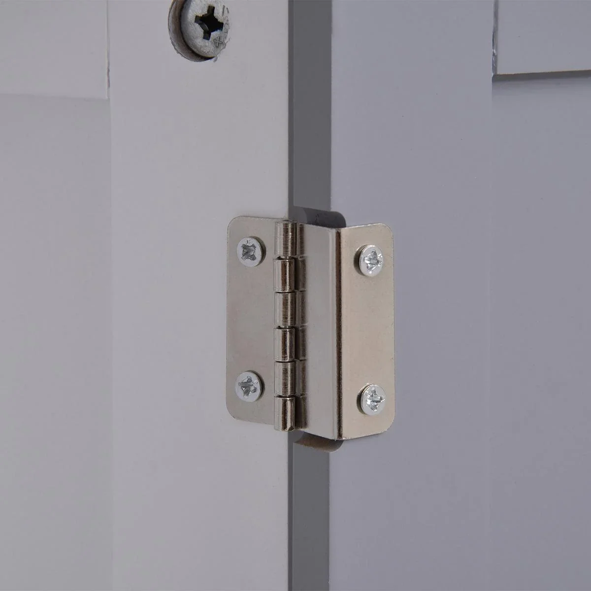 Waschbeckenunterschrank mit verstellbaren Einlegeböden Weiß+Grau - 3