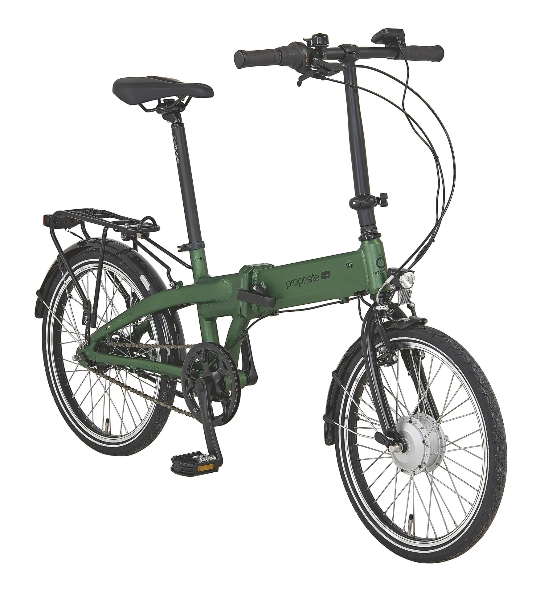 Unisex E-Bike City, 20 Zoll, Rahmengröße 30 cm, 7-Gang Nabenschaltung, grün-matt, URBANICER 22.ESU.10 - 3