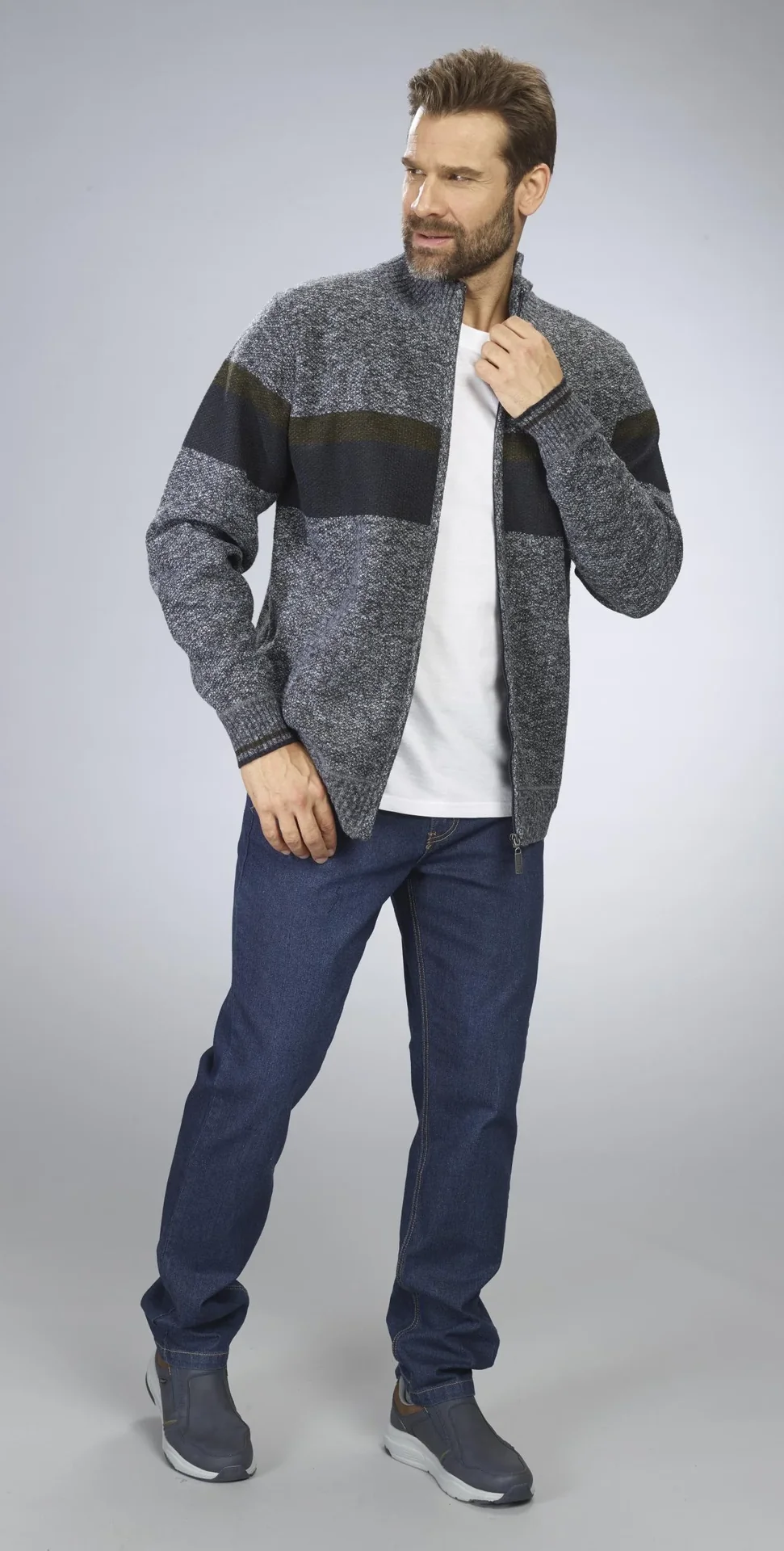 Strickjacke, Farbe anthrazit melange, Gr.M - 0