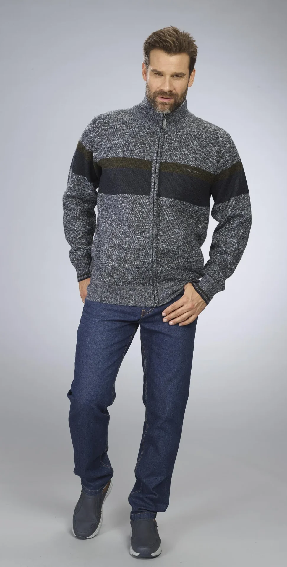 Strickjacke, Farbe anthrazit melange, Gr.M - 1