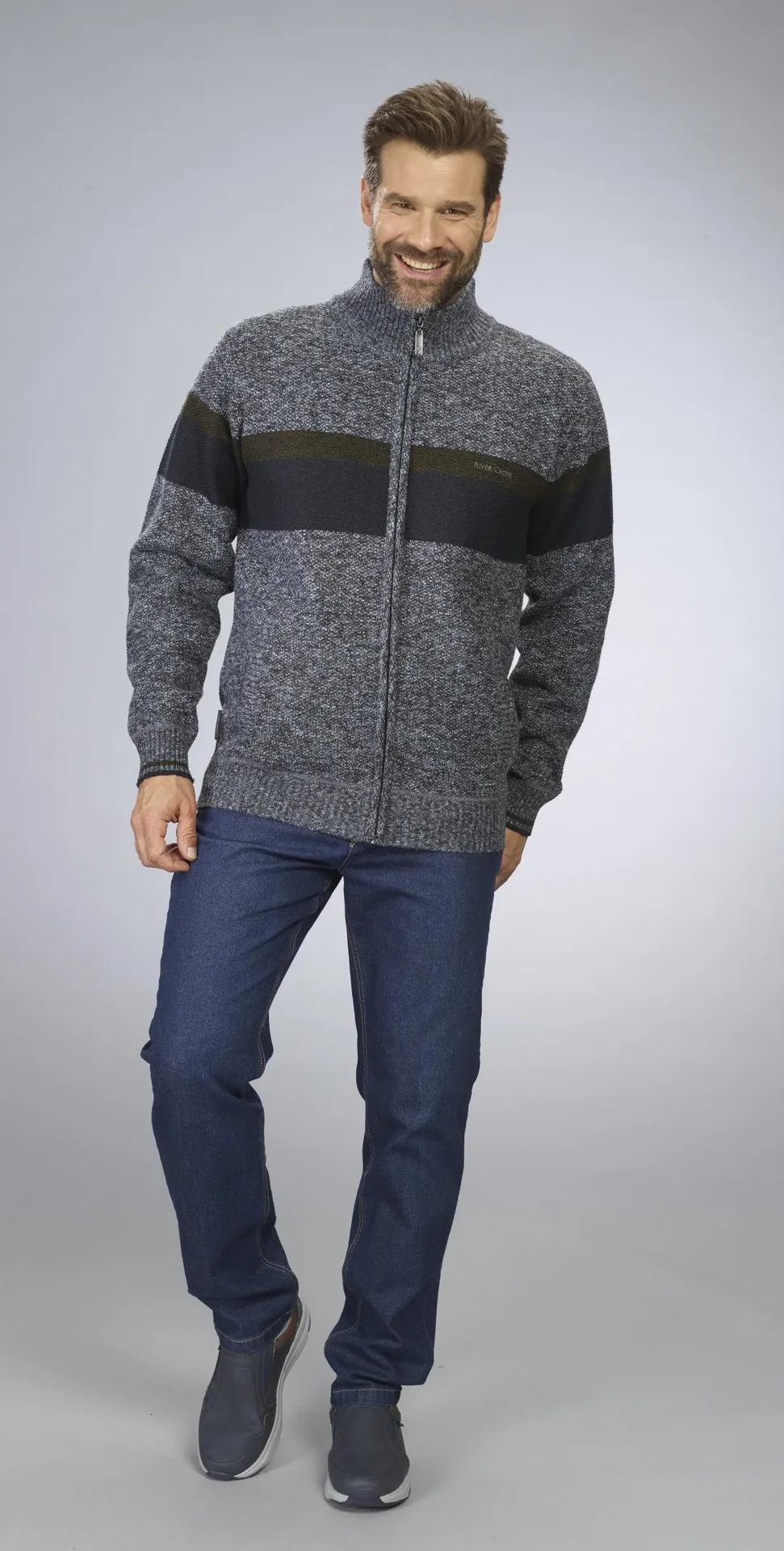 Strickjacke, Farbe anthrazit melange, Gr.M - 3