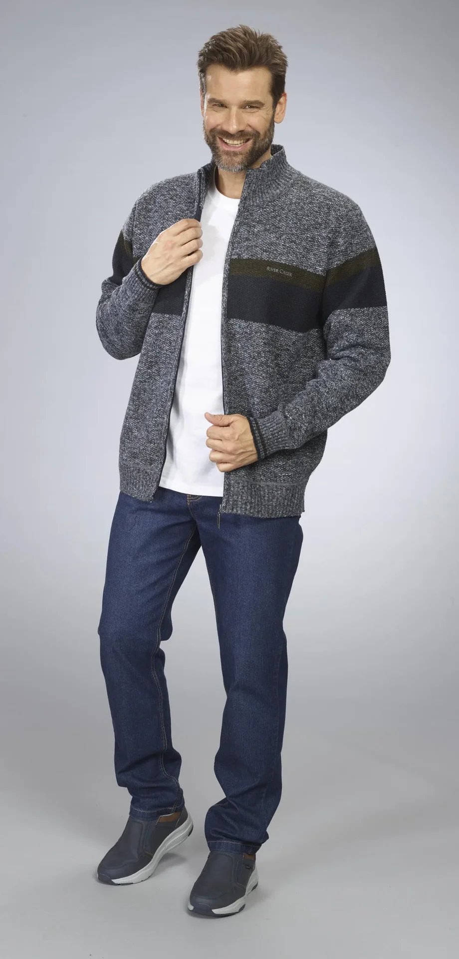 Strickjacke, Farbe anthrazit melange, Gr.M - 4