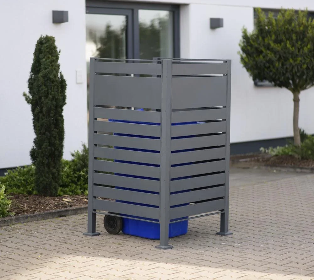 Mülltonnenverkleidung Planum 1er Box, 150 cm, antharzit - 2
