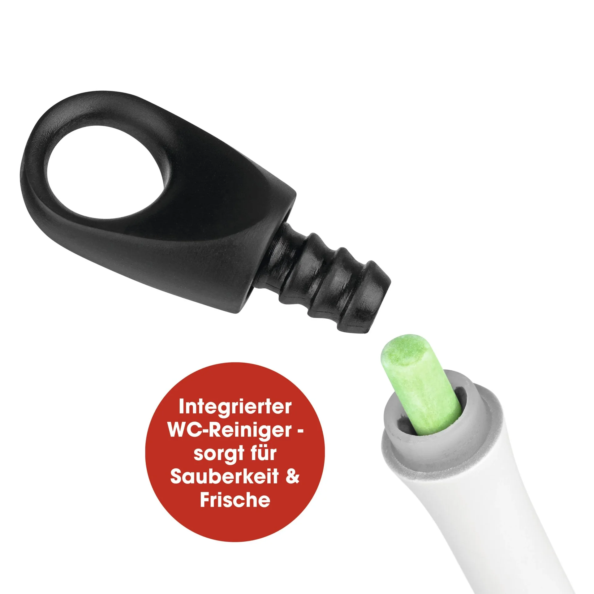 WC-Bürste mit integriertem Reinigungsstein, Silikon - 5