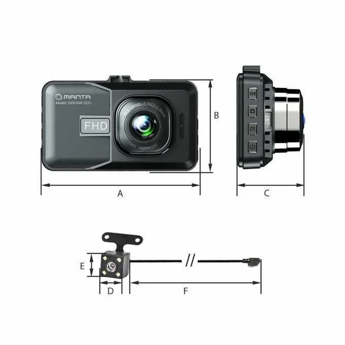 Manta FHD DUO Dashcam - 5