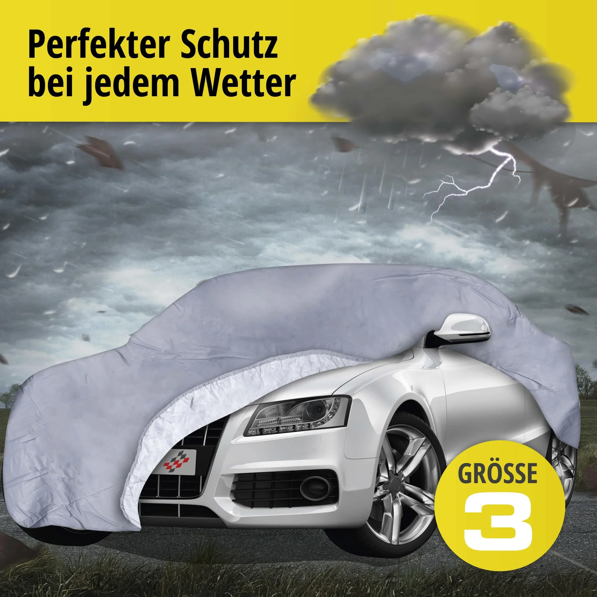 Autoabdeckplane all weather - Größe 3 - 420x176x149cm - PVC beschichtet - 7