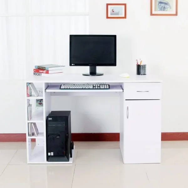 Computertisch Schreibtisch Bürotisch mit Schrank PC Tisch Holzfurnier - 0