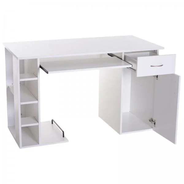 Computertisch Schreibtisch Bürotisch mit Schrank PC Tisch Holzfurnier - 6