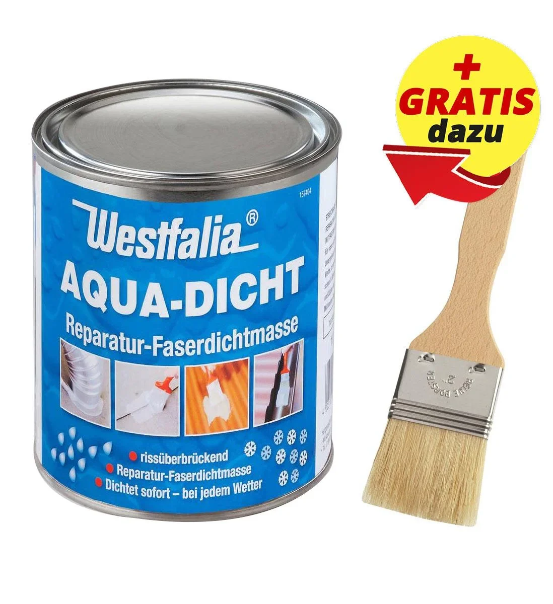 Aqua Dicht "Transparent" + GRATIS dazu 1 Pinsel - 3