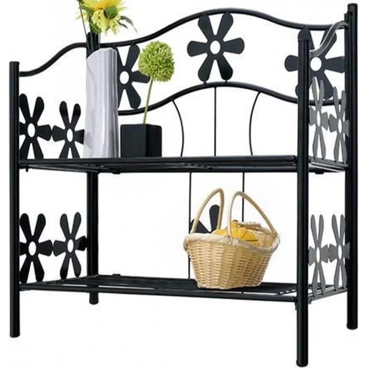 Metallregal - Matt schwarz - 60x30x50cm - 0