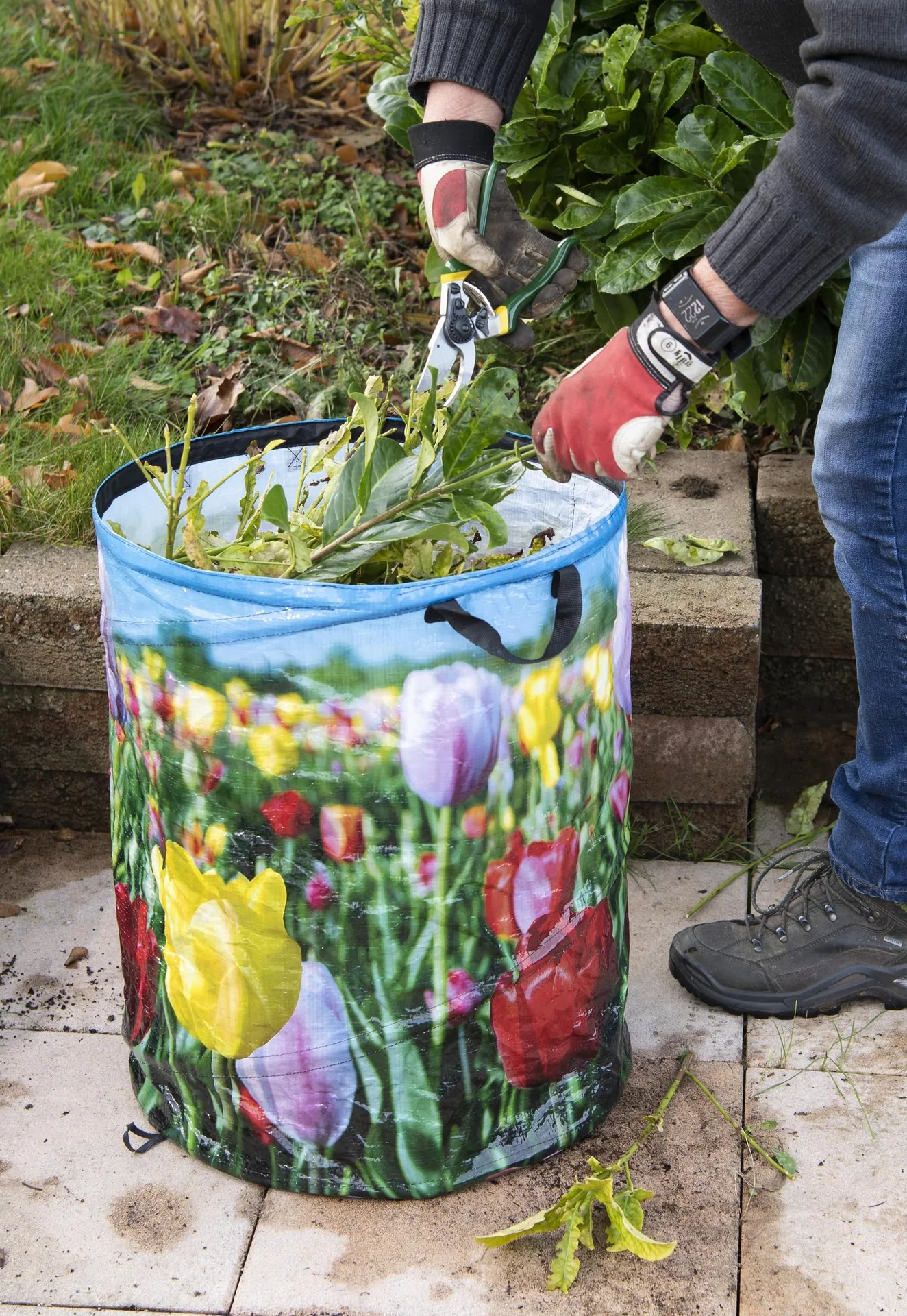 Garten-Abfallsack „Tulpe“, faltbar, 87 Liter - 1